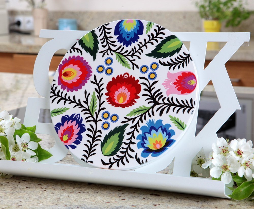 NMK] Ceramic Traditional Pattern Coaster - Arts & Crafts Korea