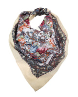 Traditional Polish Folk Head Scarf - Ukrainian Collection, Creamy White