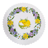 Polish Easter Chicks & Spring Flowers Doily