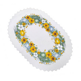 Set of 2 Polish Traditional Oval Easter Doily Basket Cover (Quail Eggs)