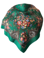 Traditional Polish Folk Head Scarf - Royal Collection, Green