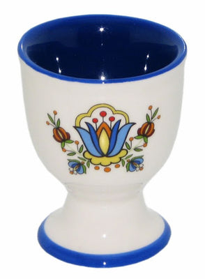 Polish Kashubian Folk Art Ceramic Egg Cup