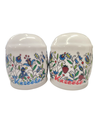 Polish KASZEBE Folk Art Salt & Pepper Shaker Set