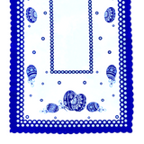 Blue Dot Polish Pottery Easter Eggs Table Runner 39"x20"