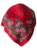 Traditional Polish Folk Head Scarf - Highlander Collection, Red