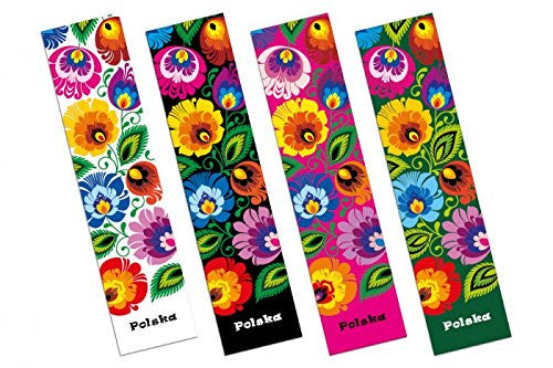 Folk Flowers Wood Bookmark