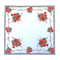 Polish Two-Toned Christmas Table Square Topper 33.5