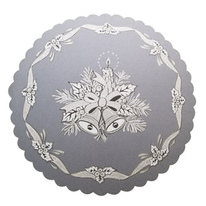 Polish Christmas Round Table Doily 14"x 14"